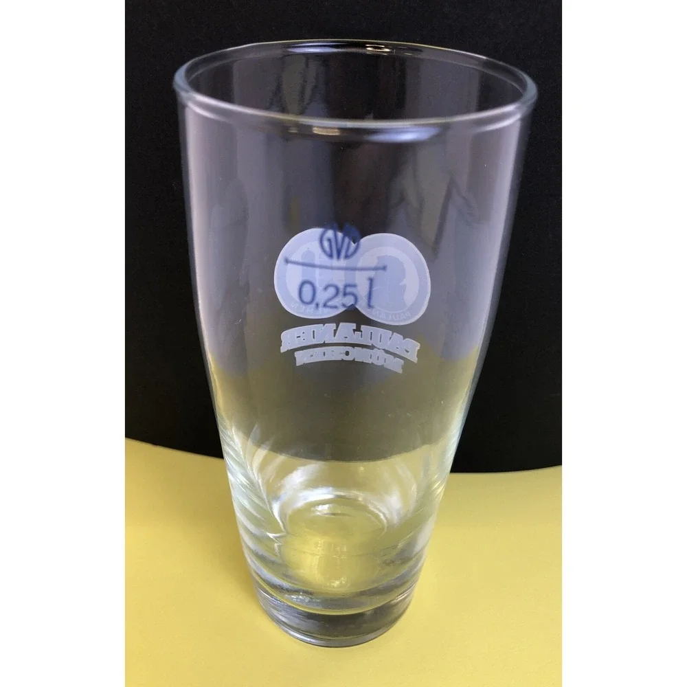 Beer Glass‎ Paulaner Munchen Draught Pilsner 0.4L Tall Made In Germany Barware
